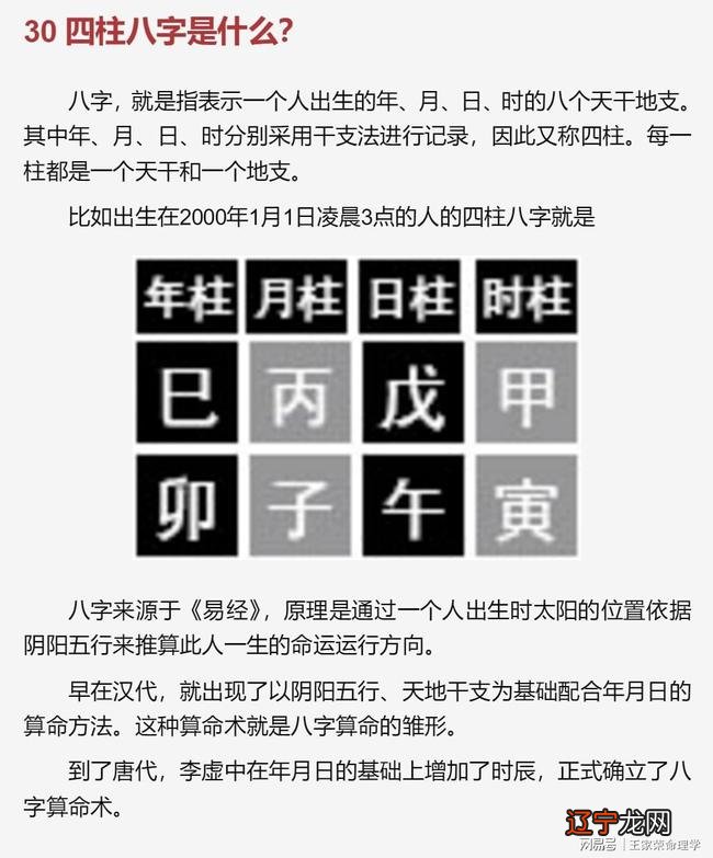 免费排八字四柱_八字四柱代表什么意思_八字四柱代表