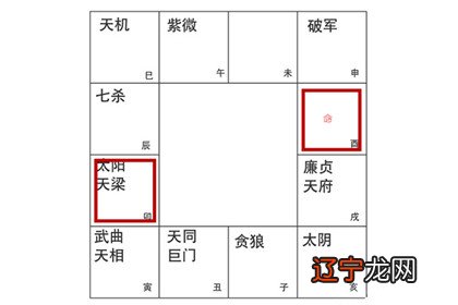 紫微命盘中命宫无主星借对宫太阳天梁详解