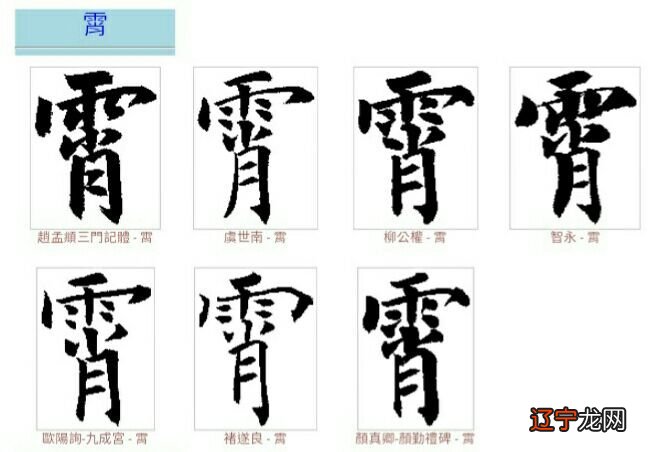 雨字头的字怎样写才好看？