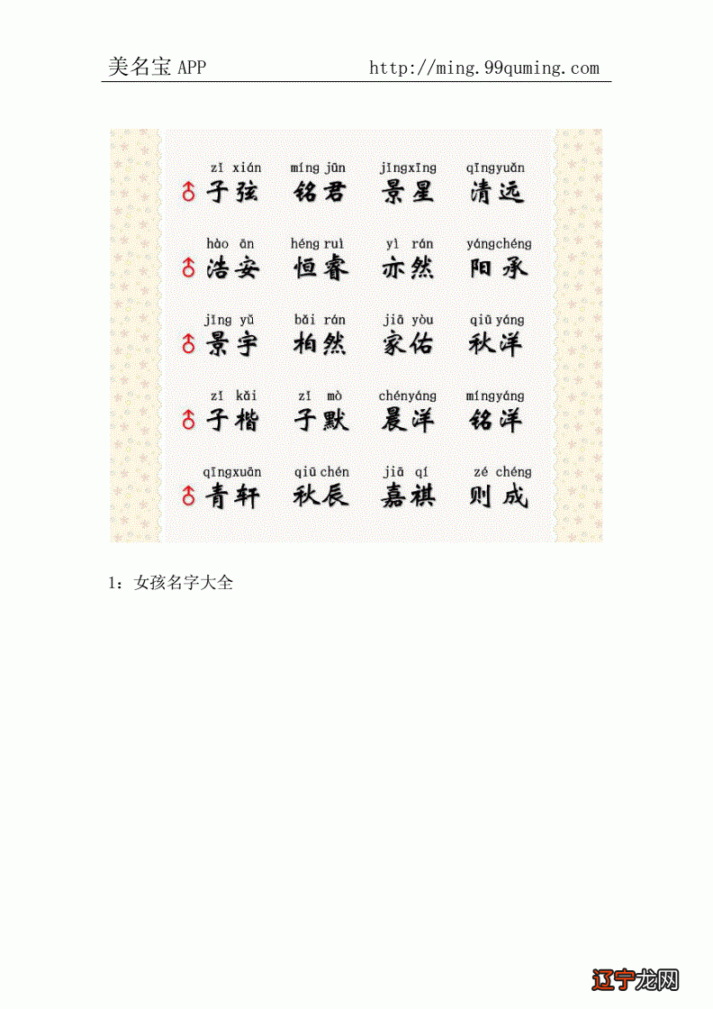 新生儿取名字生辰八字_新生儿八字取名大全_八字缺水取名有哪些字