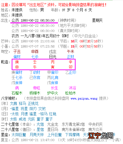 风水堂:八字喜用神与忌神在线查询