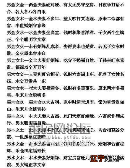 男女五行婚配表 八字合婚_八字合婚配对口诀_八字合婚口诀表