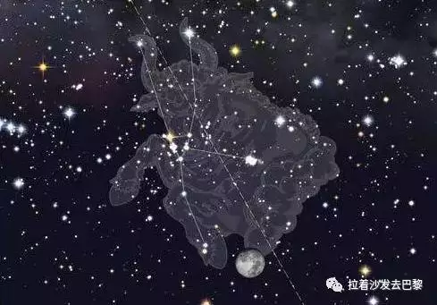 真实十二星座星空图，十二星座连线简图