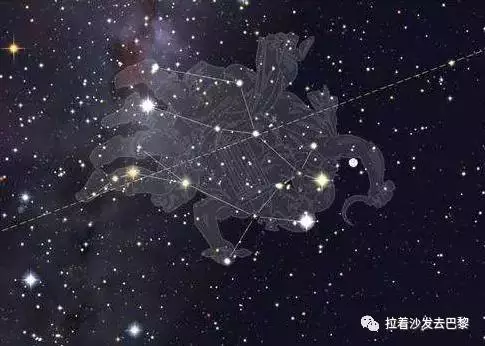 真实十二星座星空图，十二星座连线简图