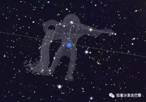 真实十二星座星空图，十二星座连线简图