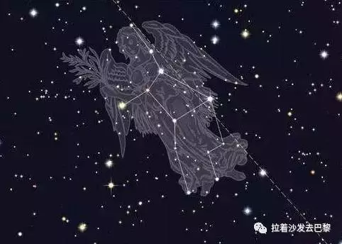 真实十二星座星空图，十二星座连线简图