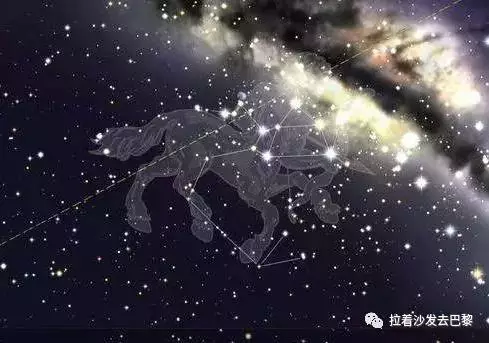 真实十二星座星空图，十二星座连线简图